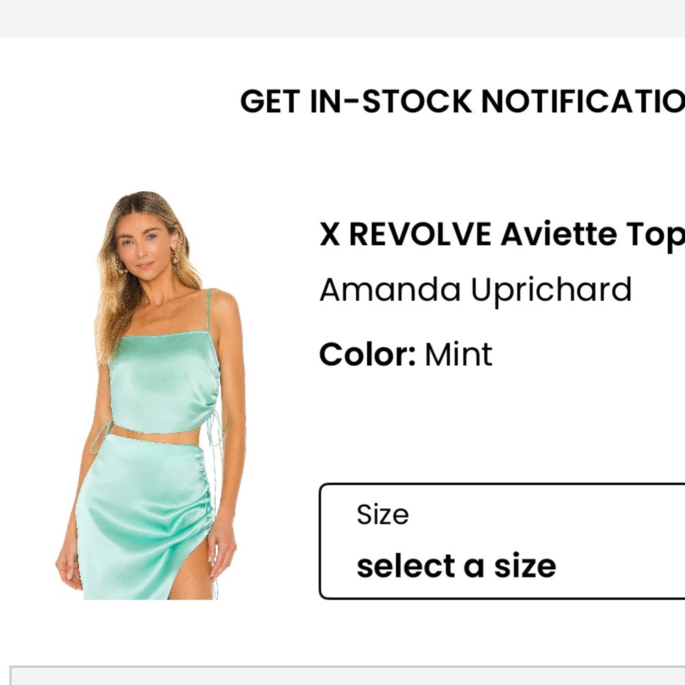 Amanda Uprichard Mint Aviette Skirt